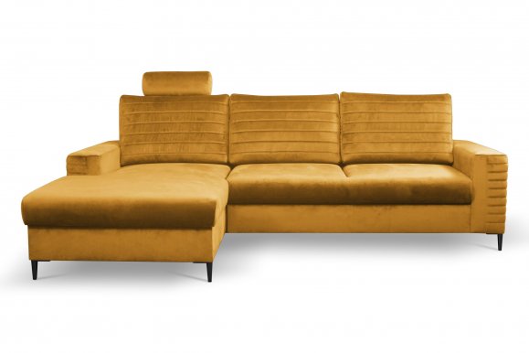 COLLIN Corner sofa (Velluto Mustard 8)