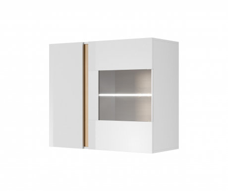 Arco White D Glass hanging cabinets