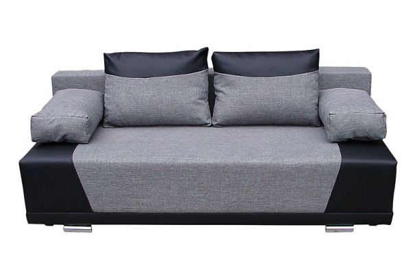 YORK Dīvāns-gulta (Sawana 21 Pelēks/Soft 11 melns)