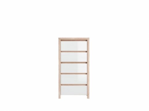 Kaspian KOM5S Gloss Chest of drawers