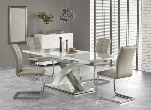VCH-SAN 2-ST GREY Обеденный стол (раздвижной) glass-grey