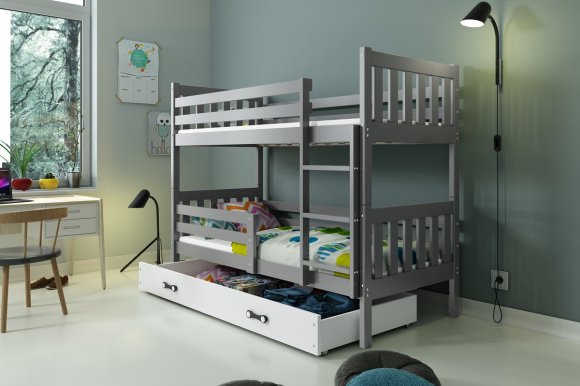 Karina 2 Bunk bed with mattress 160x80 graphite
