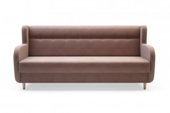 GLAMOUR Dīvāns-gulta (rozā audums Kronos 27)