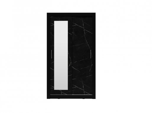 IBX- 120 Sliding door wardrobe (black matte/royal black)
