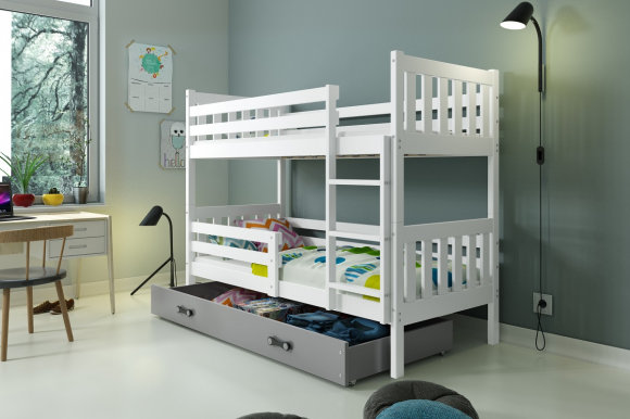 Karina 2 Bunk bed with mattress 190x80 white