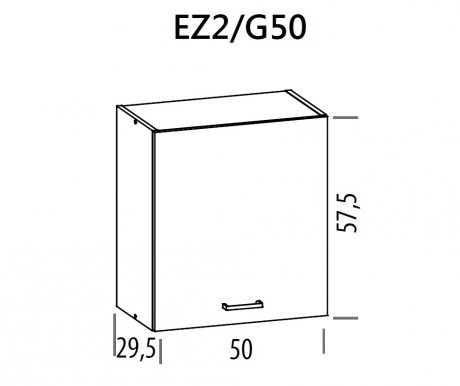 Eliza EZ2/G50 L/P 50 cm Wall cabinet