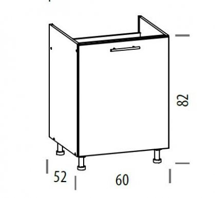 TIFANY T23/D60Z L/P Sink base cabinet