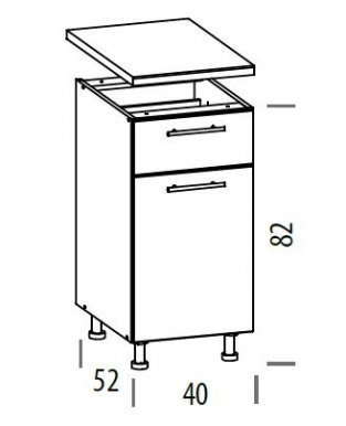 TIFANY T16/D40S1 L/P Base cabinet