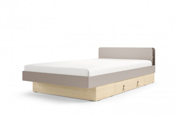 Solerno SA19 L/R Porcini,120x200 Кровать с одним выдвижным ящикам