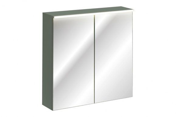 Sombra green 84-80-2D Зеркальный шкаф 80см с 2 дверцами и LED освещением