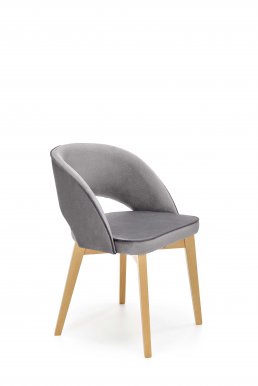 MARINO chair, color: velvet - honey oak/MONOLITH 85 (light grey)