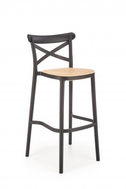 H111 Барный стул,Черно-коричневый