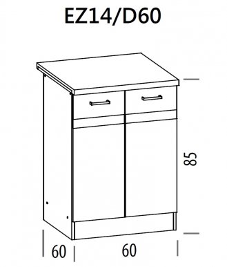 Eliza EZ14/D60 60 cm Base cabinet