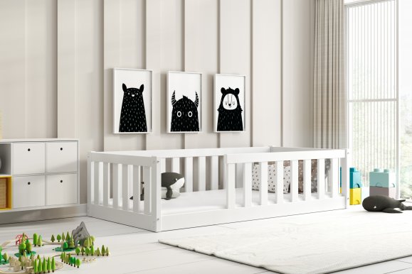 BELLA-SIMA Bērnu gulta ar matraci 160x80 Balts