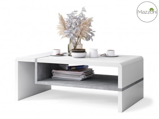 Folk LAW Kafijas galdiņš,balts matēts/beton millenium