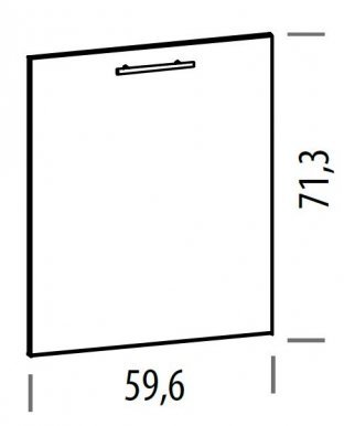 TIFANY T29 60 cm Nõudepesumasina uks