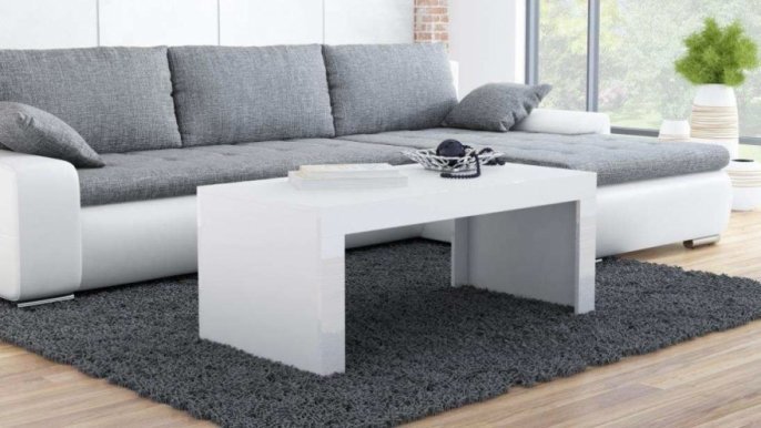 Tess 120x60 Coffee table Body white mat,Panel white gloss