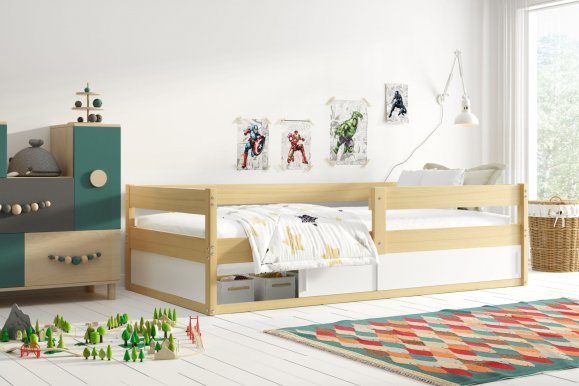Hugo- Bērnu gulta ar matraci 160x80 Priede