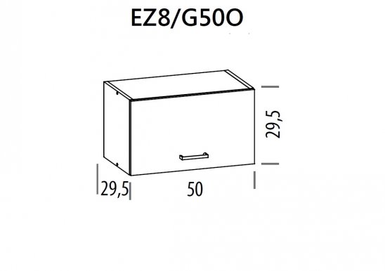 Eliza EZ8/G50O 50 cm Köögi seinakapp