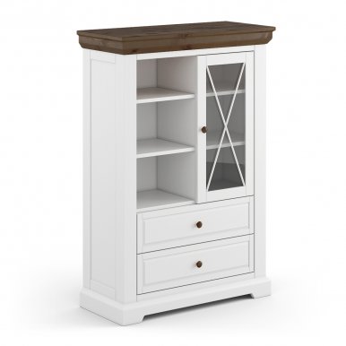 Marone Elite White/tabacco PLMEL04/T Glass-fronted cabinet
