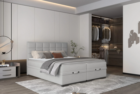 Semeno Box springs 160x200+Top Basic H4 Двуспальная кровать с ящиком для белья