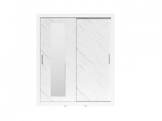 IBX- 180 Skapis ar bīdāmām durvīm (white lux/marble bianco)