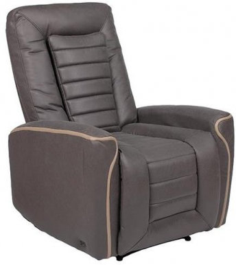 ARNOLD Armchair with electro recliner and massager (grey fabric)