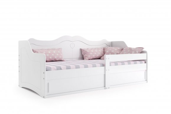 Yuliya Bērnu gulta ar matraci 160x80 balts