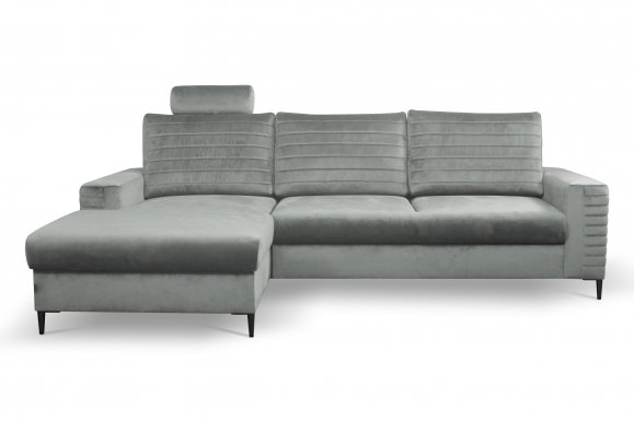 COLLIN Corner sofa (Velluto Grey 16)