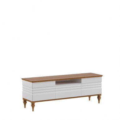 Torino TO-RTV/D TV cabinet white gloss/oak mocca