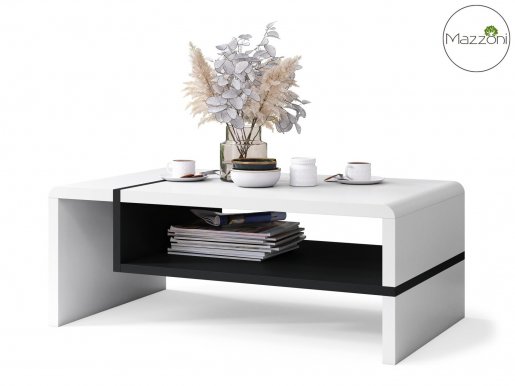 Folk LAW Kafijas galdiņš,balts matēts/melns