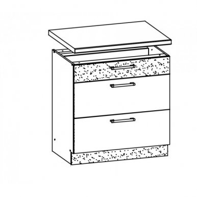 Modena TAFLA MD28/D80S3 80 cm Base cabinet