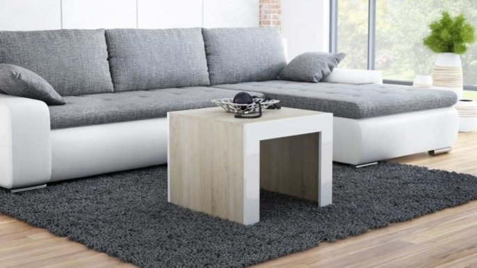 Tess 60X60 Žurnālgalds Body oak sonoma mat,Panel white gloss
