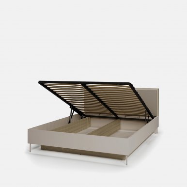 CHARLIE CH-24 160x200 Bed with box,beige desert sand/barista oak