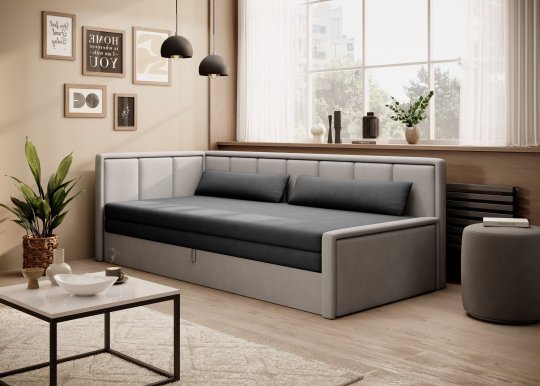 SO-FUL Sofabed Poco 04/Poco 03 grey/light grey