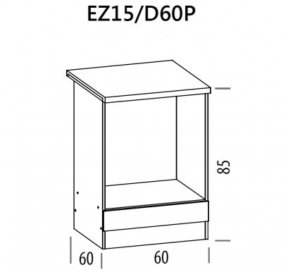 Eliza EZ15/D60P 60 cm Base cabinet for oven