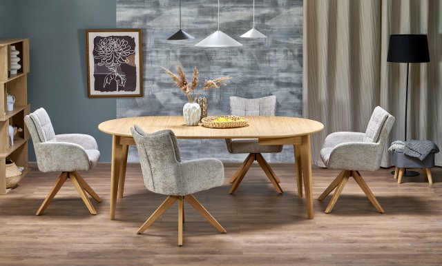 29162,Стол обеденный раздвижной,матовый натуральный дуб