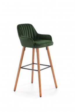 V-CH-H/93- C.Z Bar stool (Dark green/nut)
