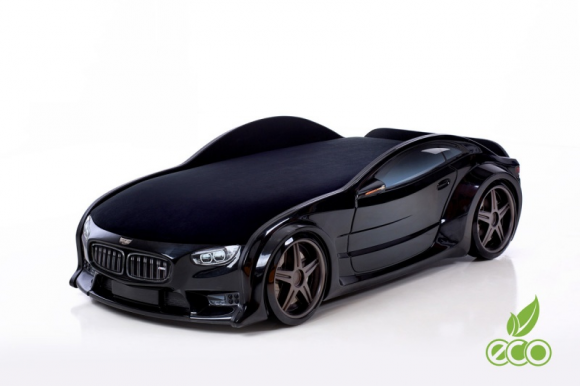 NEO/ Beta 3D Gulta auto bērniem ar matraci (melns)
