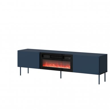 RAFAEL RTV 200 EF + komin TV cabinet with electric fireplace,Indigo
