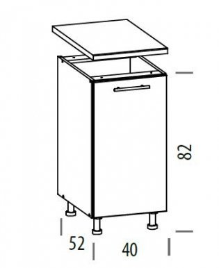 TIFANY T15/D40 L/P Base cabinet