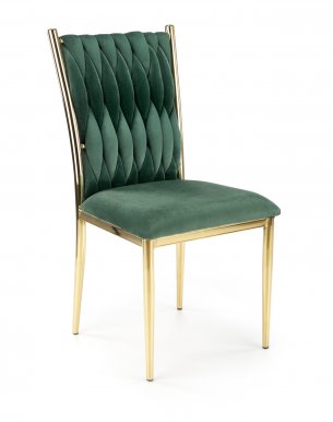 K436 Krēsls tumši zaļš/zelts