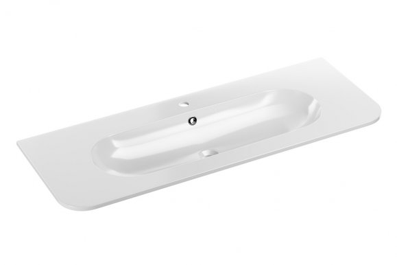 Ovalia Pure white gloss um 120-46 Waschbecken 120cm
