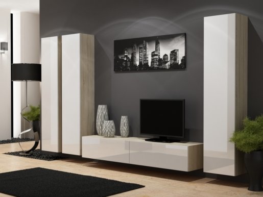 Vigo I Sekcija oak sonoma/white gloss