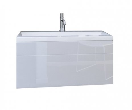 DR/LU 80 Шкаф навесной для ванной под раковину white/white gloss