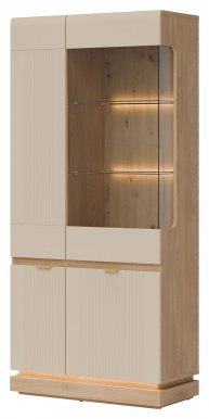 MILTON-ML 06 Vitrīna,Cremona torro oak/cashmere matt
