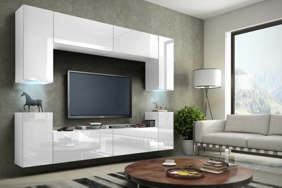 Sky Concept 1 Sekcija White mat/white gloss 1/HG/W/11-1B