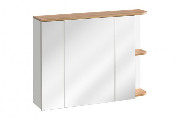 PLATINUM-White 840 Piekarams skapītis vannas istabai ar spoguli