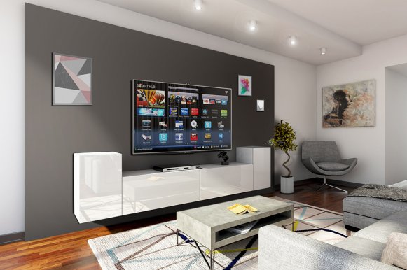 Concept-33 Sekcija White mat/white gloss 33/HG/W/2-1B