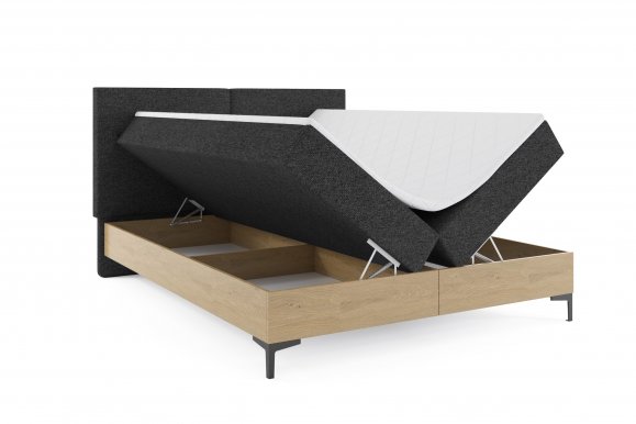 Version-1 160x200 Bett mit 2 Matratzen und Bettzeugkasten